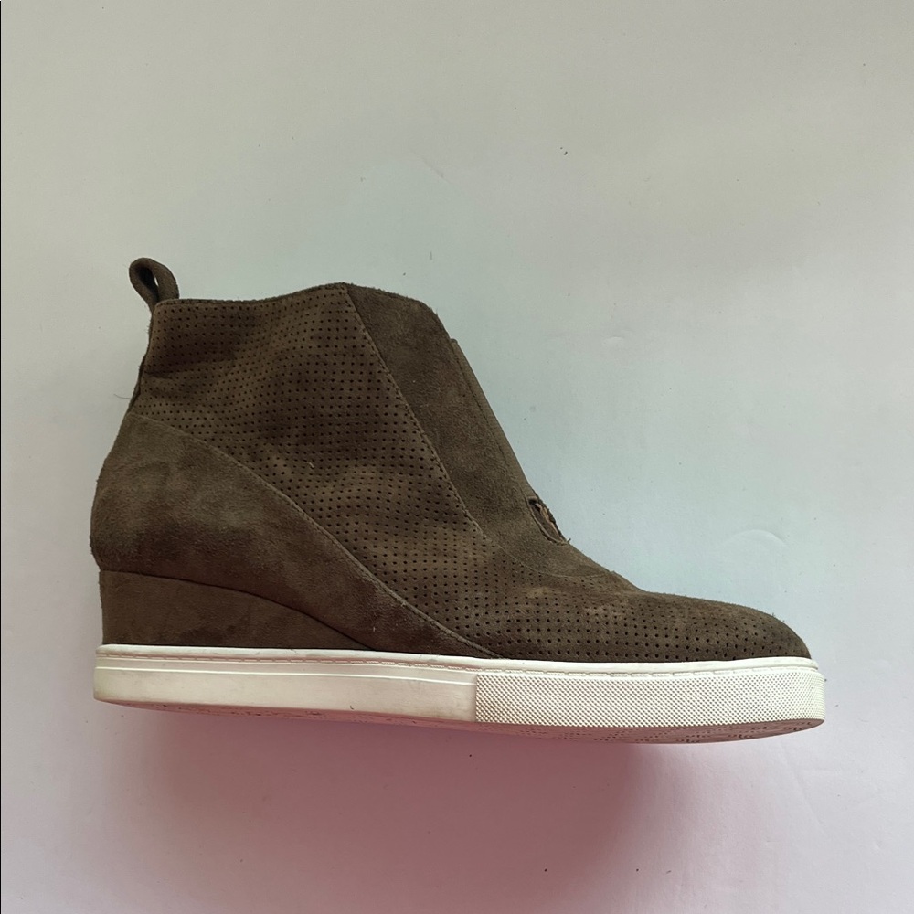 Paolo Brown Suede Wedge Shoes